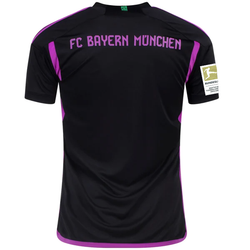 Image of adidas Bayern München Auswärtstrikot mit Bundesliga-Meister-Aufnäher 23/24 (Schwarz)