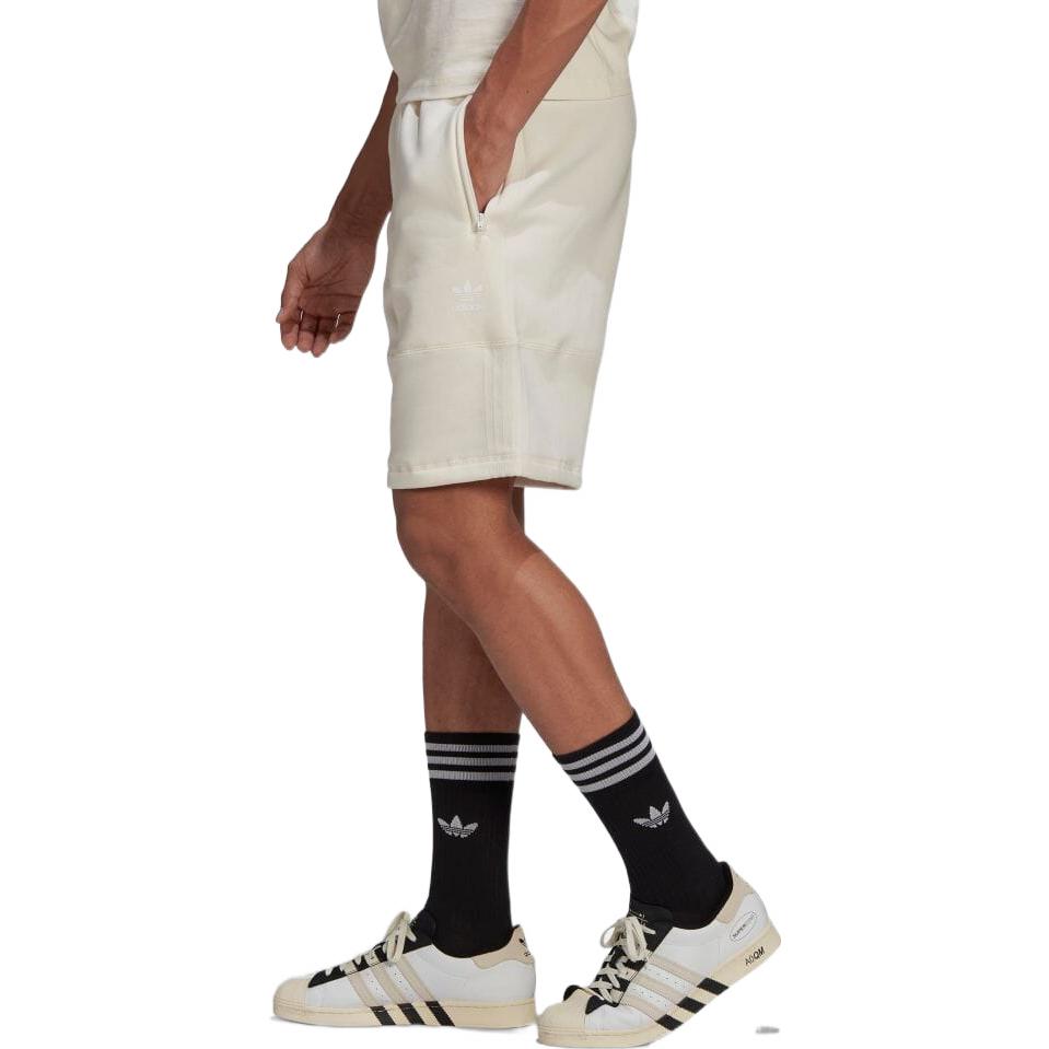adidas originals Drawstring Pocket Solid Color Elastic Waistband Straight Shorts