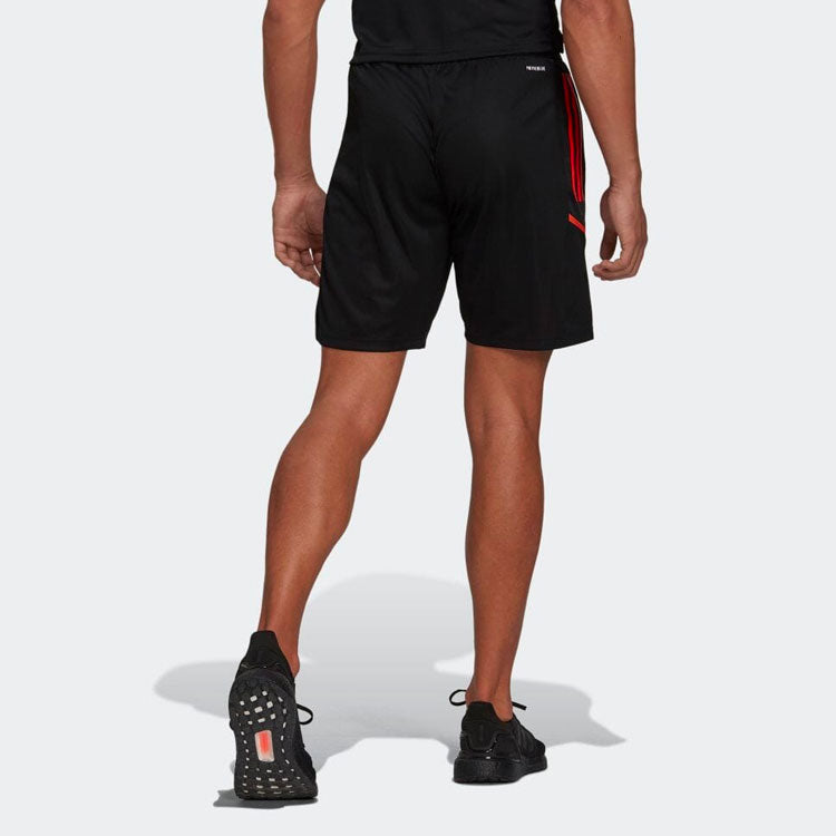 Image of Adidas Rugby Gym Shorts 'Black Red' GU3185