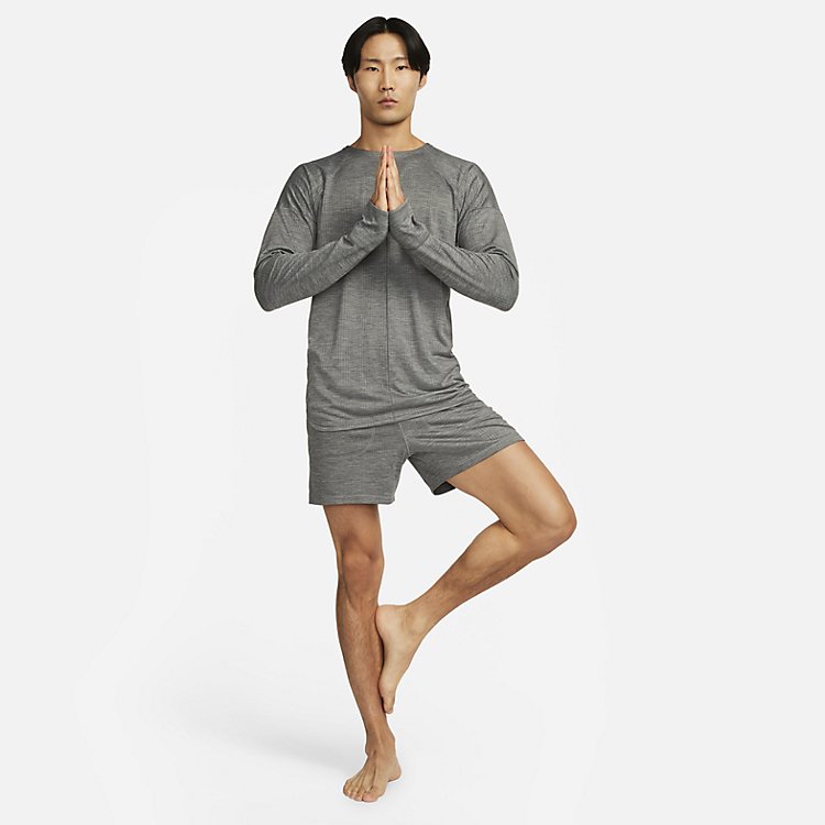 Image of NIKE YOGA Dri-FIT Shorts 'Cool Grey' FB7787-065
