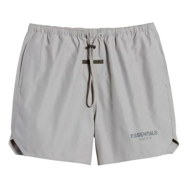 Image of Fear of God Essentials x Nordstrom SS21 Volley Shorts Cement Pebble FOG-SS21-674