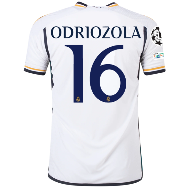 Image of adidas Real Madrid Authentic Ordiozola Home Jersey w/ Champions League + Club Wo
