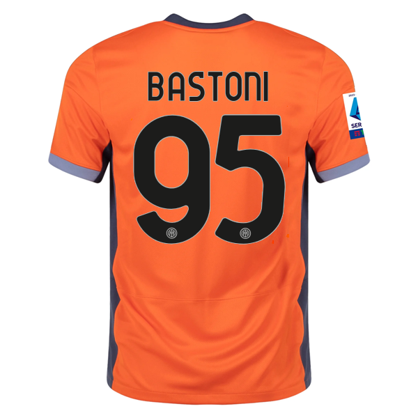 Image of Nike Inter Milan Alessandro Bastoni Third Jersey w/ Serie A + Copa Italia Patche
