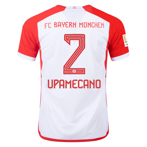 Image of adidas Bayern München Dayot Upamecano Heimtrikot 23/24 mit Bundesliga-Champion Pa