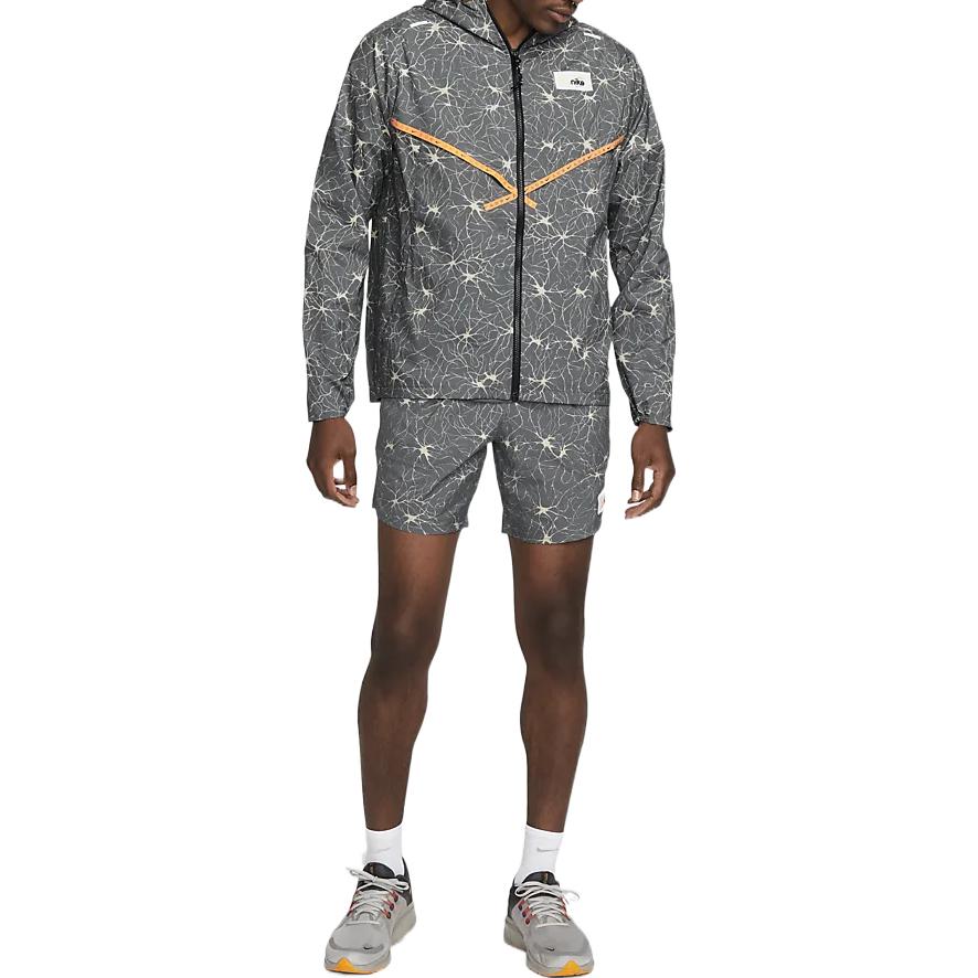 Image of Men's Nike Full Print Logo Casual Shorts Gray DQ4767-068
