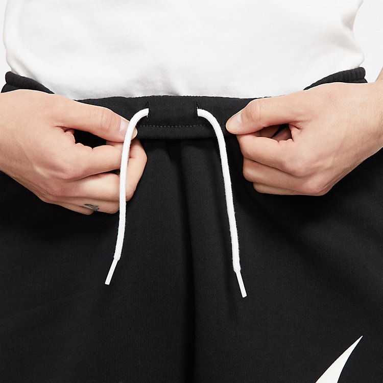 Image of Nike Sportswear Swoosh French Terry Shorts 'Black' DD5997-010