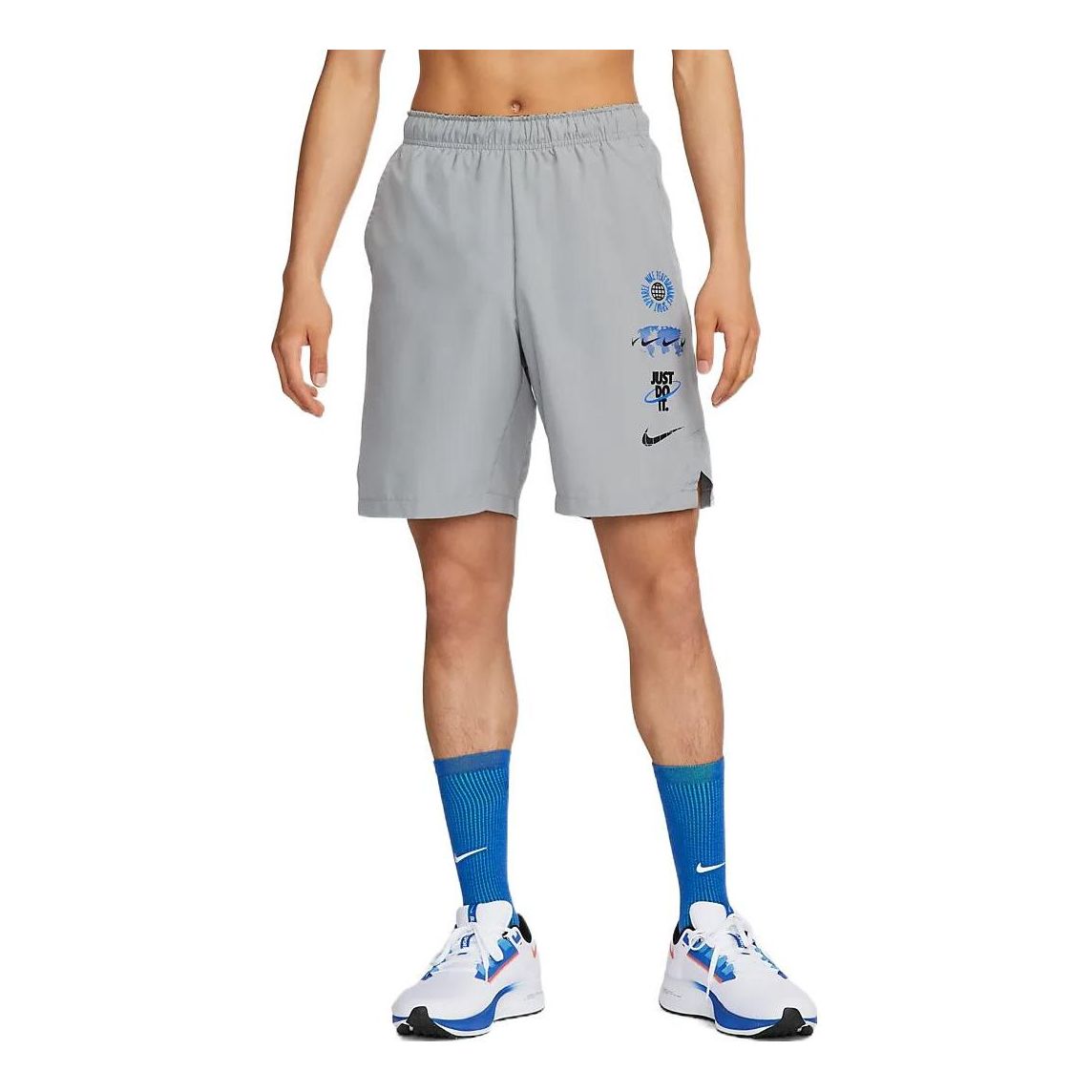 Image of Nike printed casual shorts 'Grey' DQ4796-073