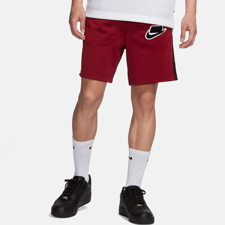 Image of Men's Nike Colorblock Logo Alphabet Printing Sports Shorts Red BV4610-677