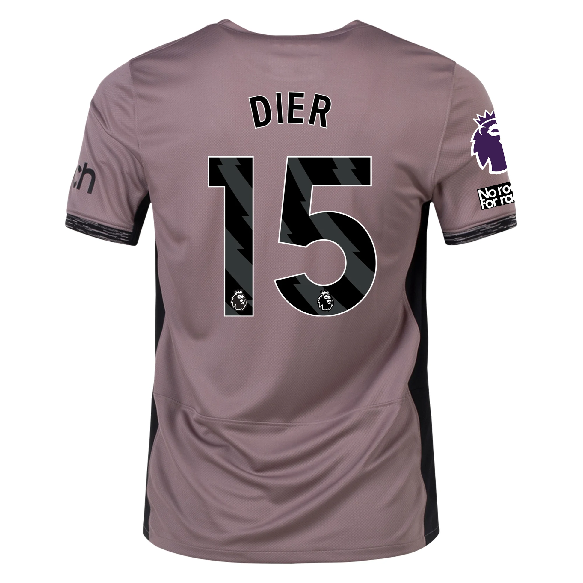 Nike Tottenham Eric Dier Third Jersey w/ EPL + No Room For Racism Patches 23/24