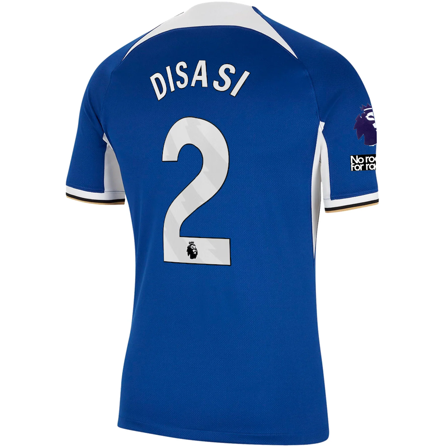 Nike Chelsea Axel Disasi Home Jersey w/ EPL + No Room For Racism Patches 23/24 (