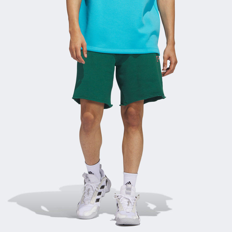 Image of adidas Trae Winterized Shorts 'Team Dark Green' IL1613