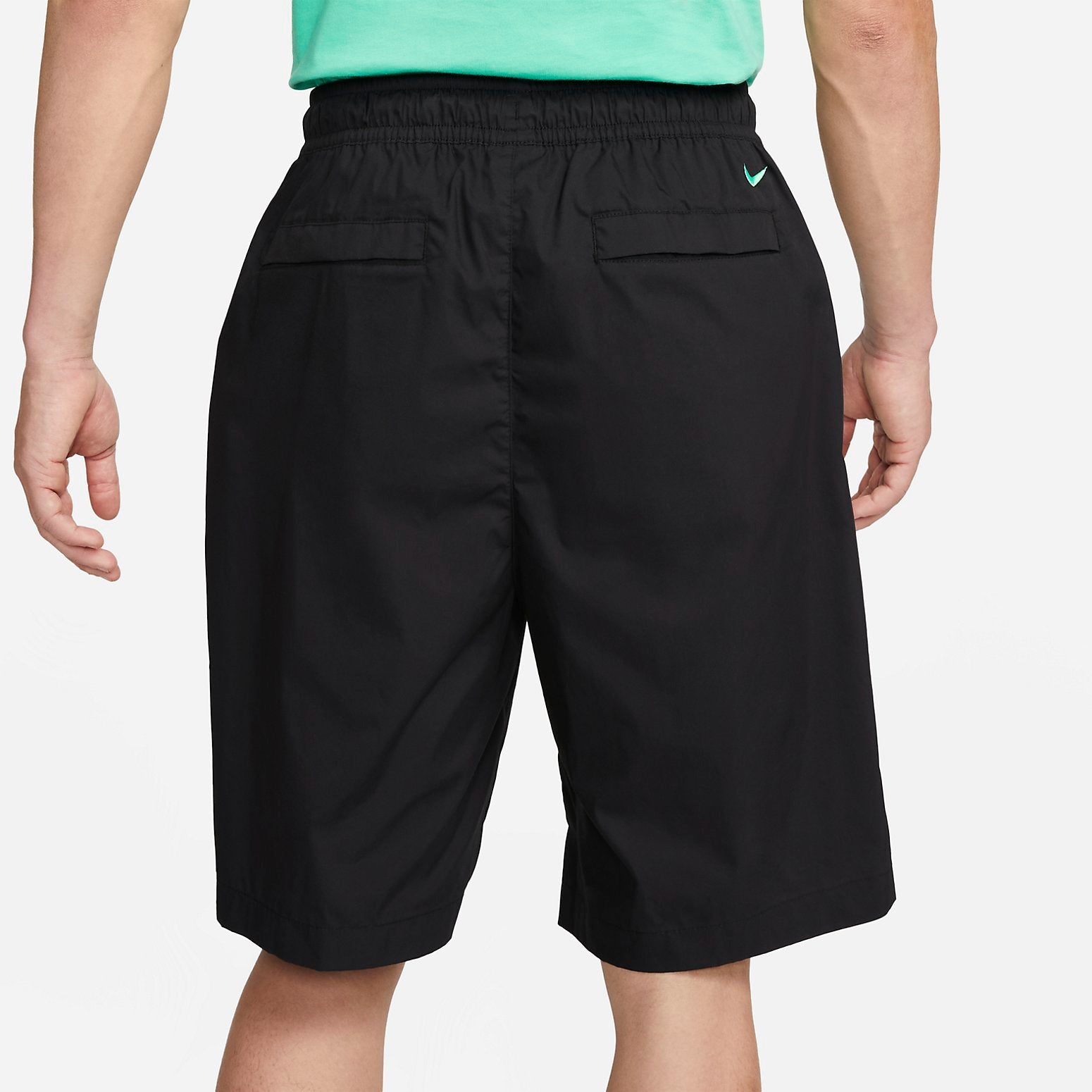 Image of Nike Sportswear Woven Oversized Shorts 'Black' FJ5247-010