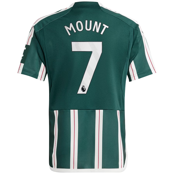 adidas Jugend Manchester United Mason Mount Auswärtstrikot 23/24 (Green Night/Core W