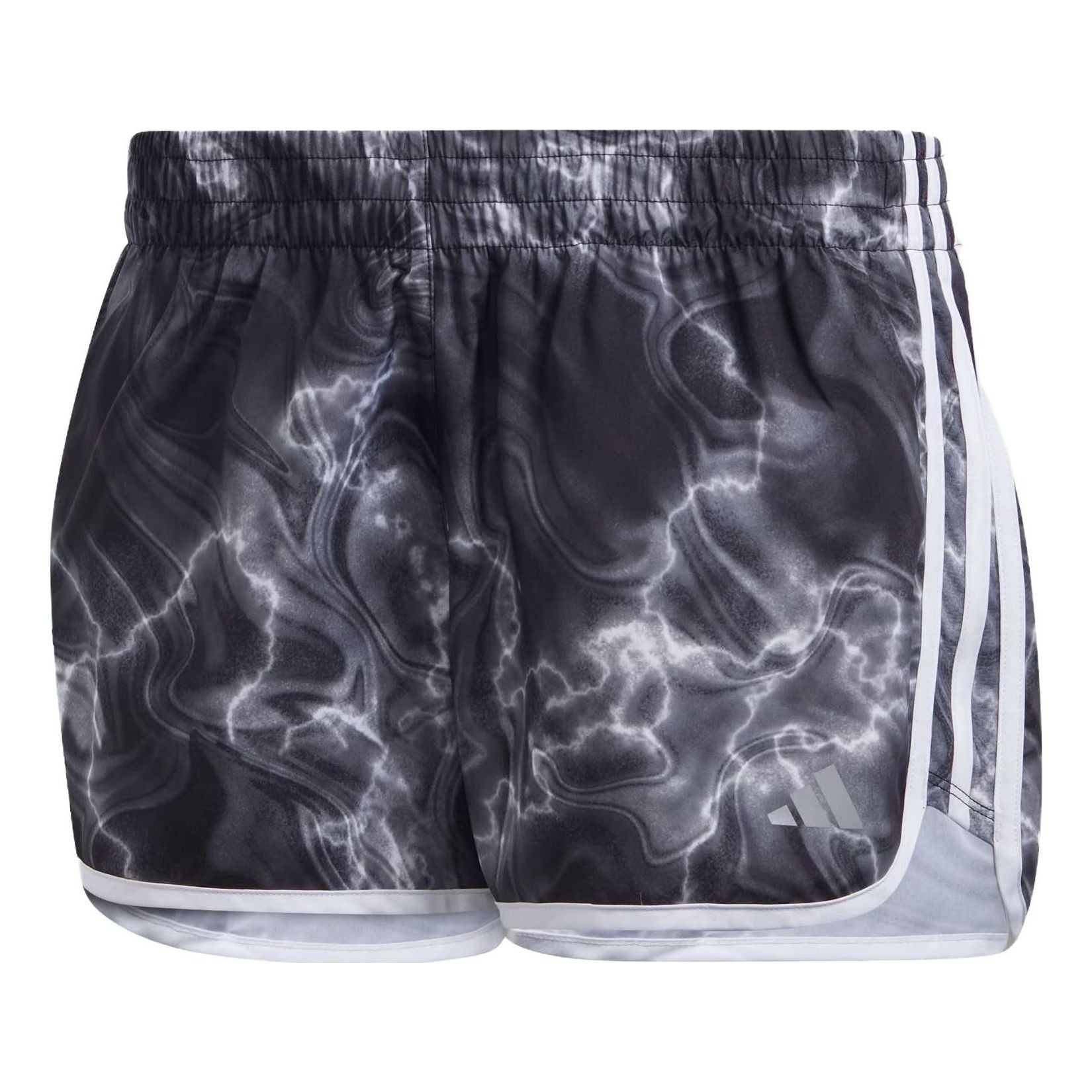 (WMNS) Adidas Marathon 20 Allover Print Shorts 'White Black Grey Six' IL1665