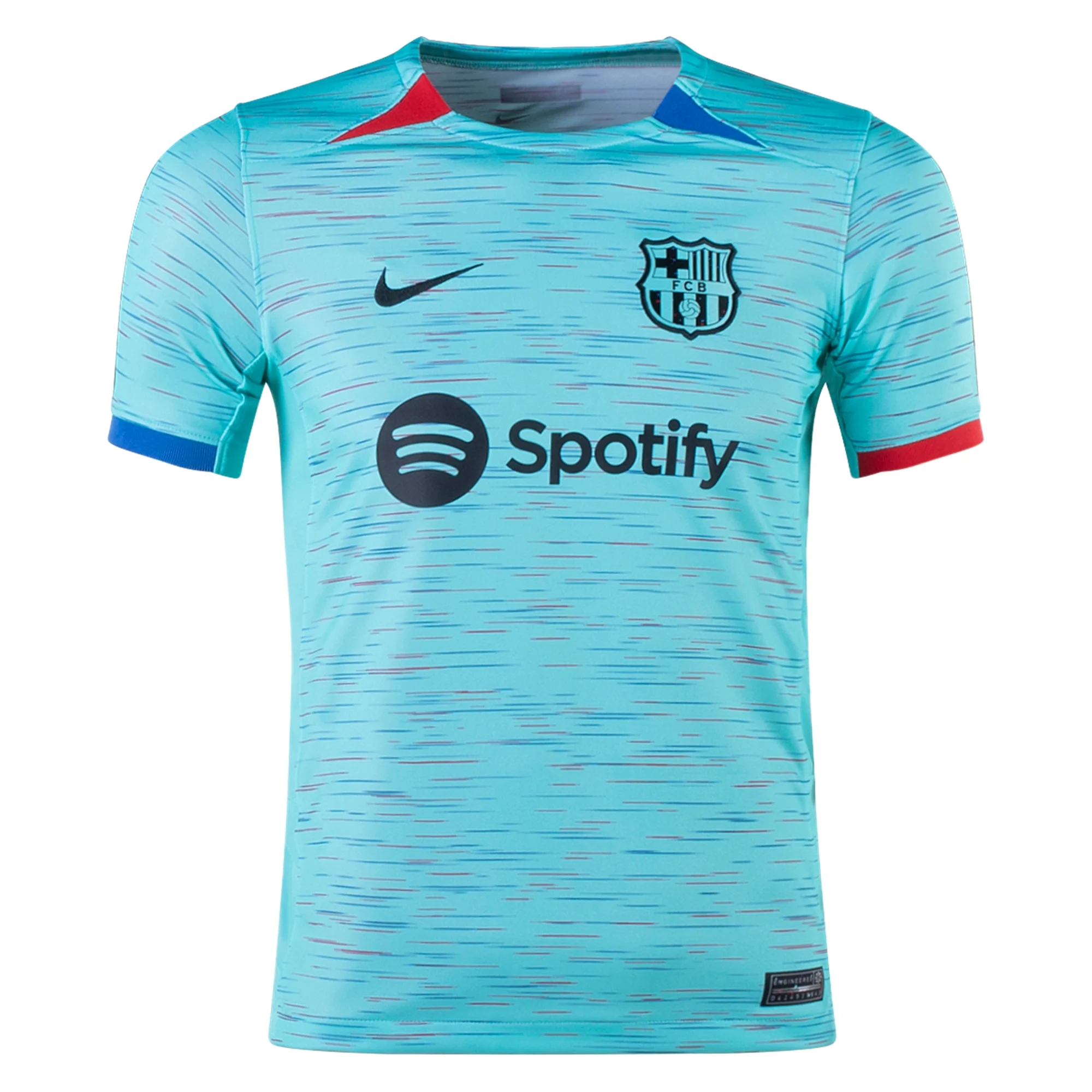 Image of Nike Youth Barcelona Ferran Torres Third Jersey 23/24 (Light Aqua/Royal Blue)