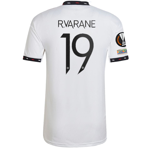 adidas Manchester United Raphaël Varane Away Jersey w/ Europa League Patches 22/