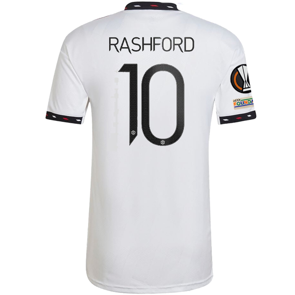 adidas Manchester United Marcus Rashford Away Jersey w/ Europa League Patches 22