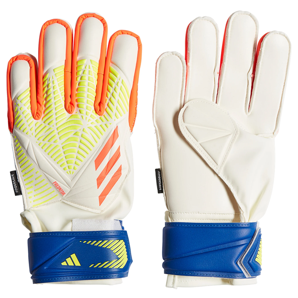 Adidas Jr. Predator Edge Fingersave Match Goalkeeper Glove (White/Solar Red/Brig