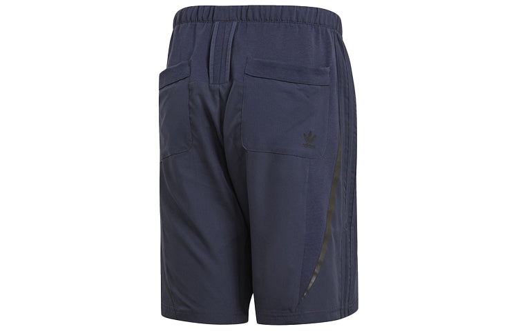 Image of adidas originals Short Splicing Knit Sports Shorts Blue DV1996