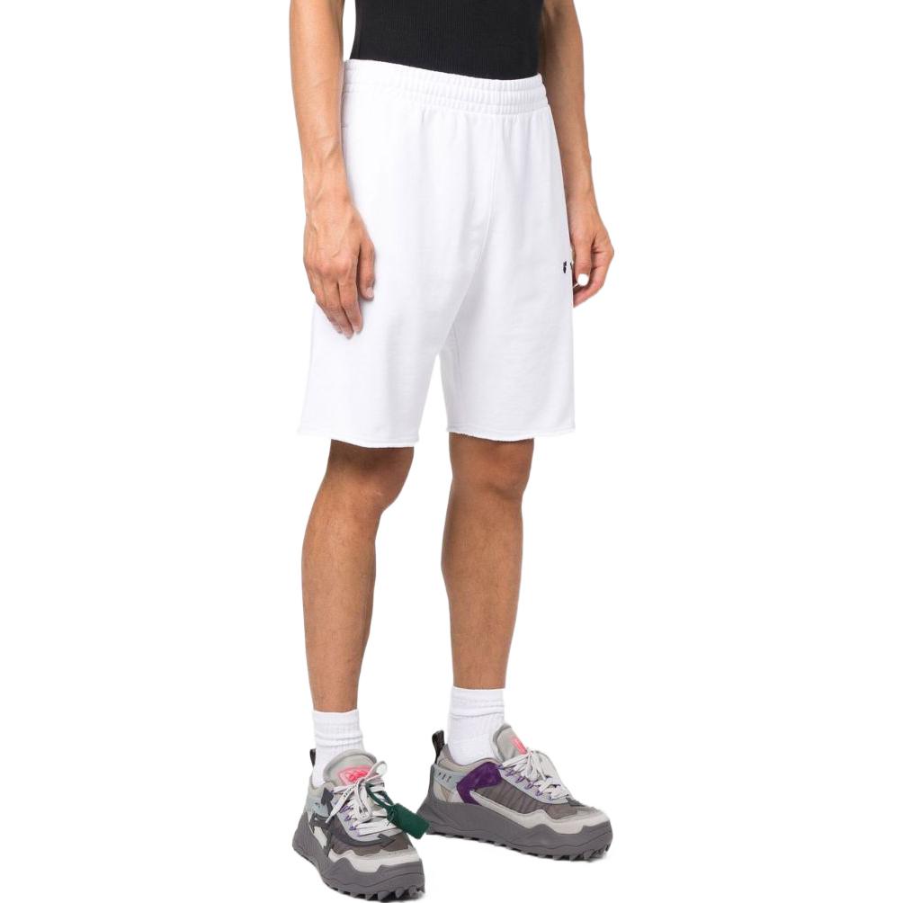 Image of Men's OFF-WHITE FW22 Logo Casual Shorts Version White OMCI006C99FLE00801100110