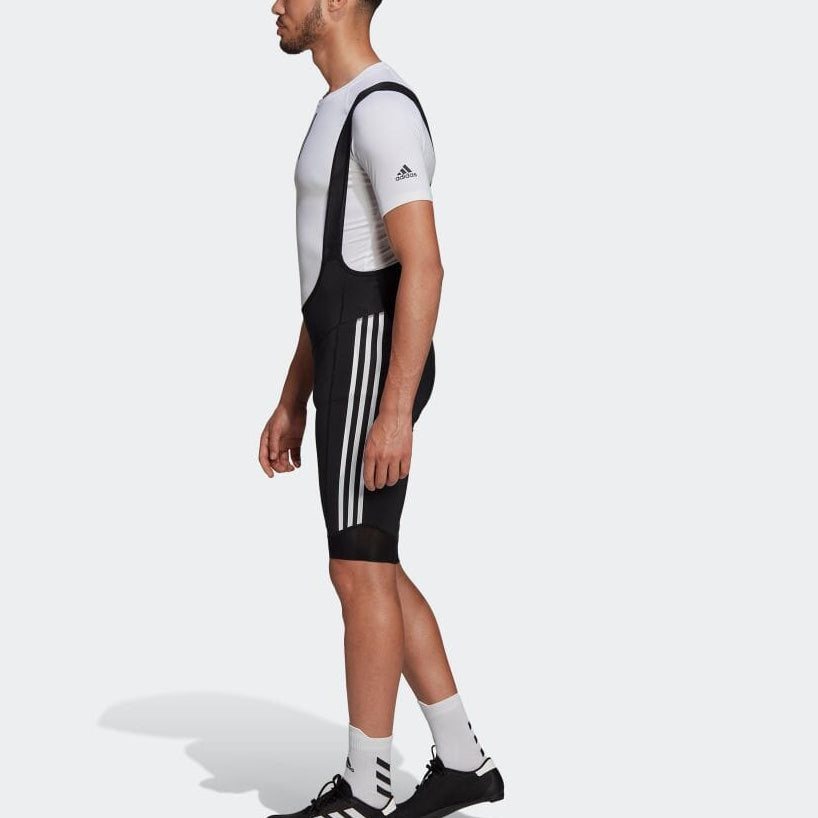 Image of Men's adidas Solid Color Side Stripe Logo Shorts Black GP8636