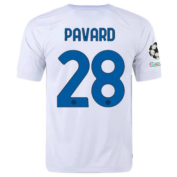 قميص Nike Inter Milan Benjamin Pavard Away مع دوري أبطال أوروبا + كأس إيطاليا P