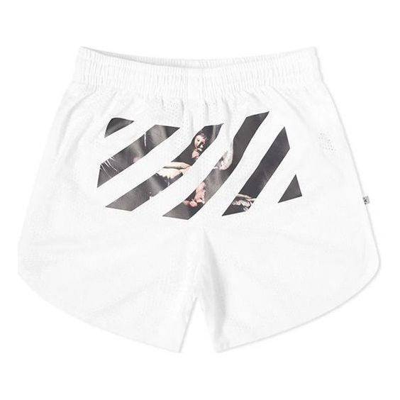 Image of OFF-WHITE Mens SS20 Caravaggio Diag Stripe shorts OMCI005S201010040188