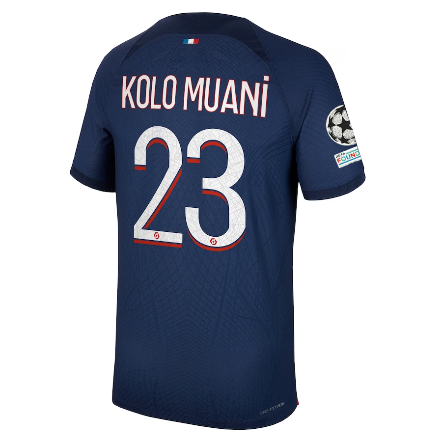 Nike Paris Saint-Germain Authentic Match Randal Kolo Muani Home Jersey w/ Champi