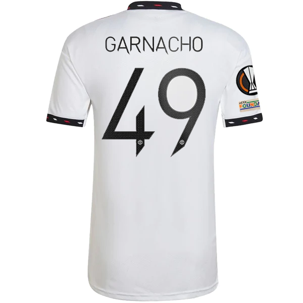 adidas Manchester United Alejandro Garnacho Away Jersey w/ Europa League Patches