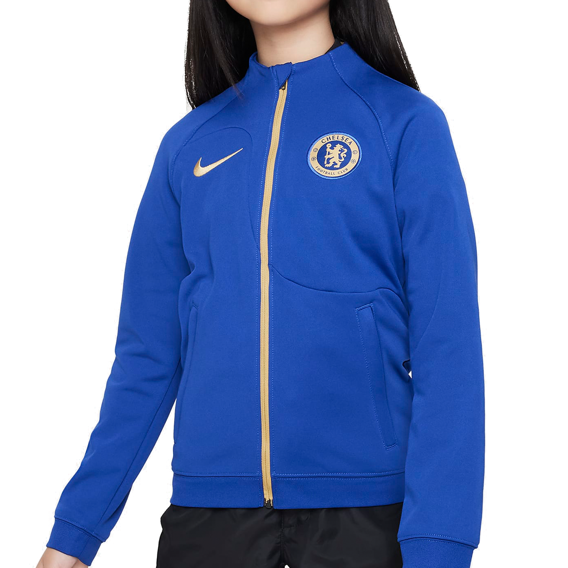 Nike Youth Chelsea Anthem Pro Jacket 23/24 (Royal Blue/Gold)