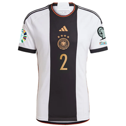 Image of adidas Germany Mario Antonio Rudiger Home Jersey w/ Euro Qualifying Patches 22/2