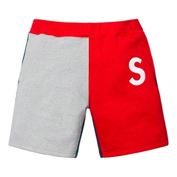 Image of Supreme SS19 S Logo Colorblocked Sweatshort Red S SUP-SS19-311