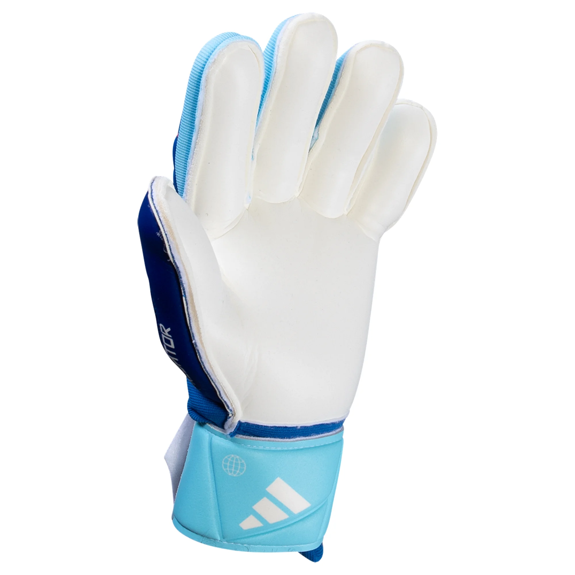 Adidas Predator Glove Match Fingersave Goalkeeper Gloves (Bright Royal/Bliss Blu