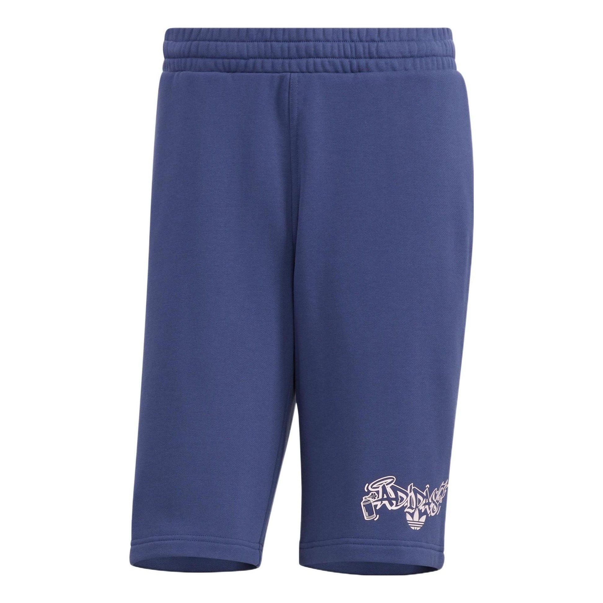 Men's adidas originals Solid Color Alphabet Printing Casual Sports Shorts Blue H