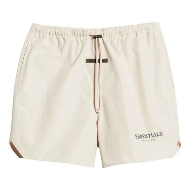 Image of Fear of God Essentials x Nordstrom SS21 Volley Shorts Stone Oat FOG-SS21-673