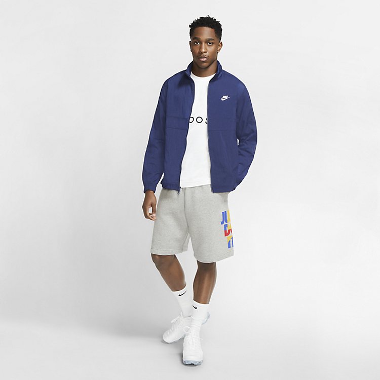 Image of Nike Sportswear Just Do It Fleece Shorts 'Heather Grey' CU4078-063