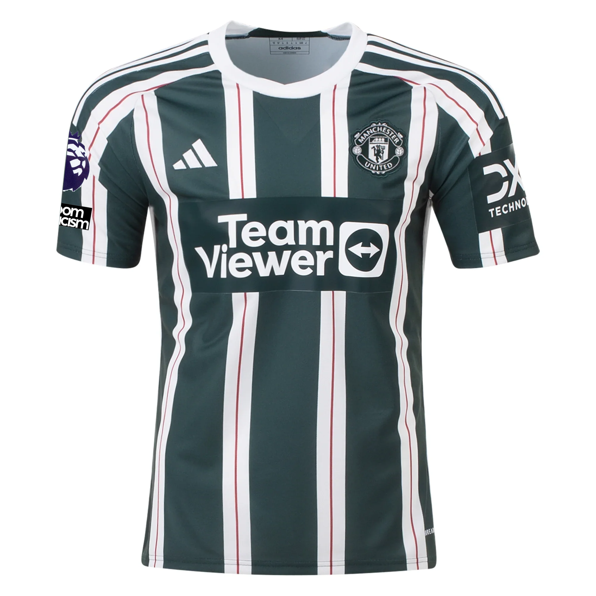 Image of adidas Manchester United Donny Van de Beek Away Jersey w/ EPL + No Room For Raci