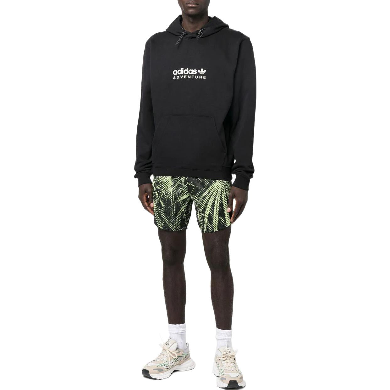 Image of Men's adidas Full Print Pattern Straight Shorts Black HC4259