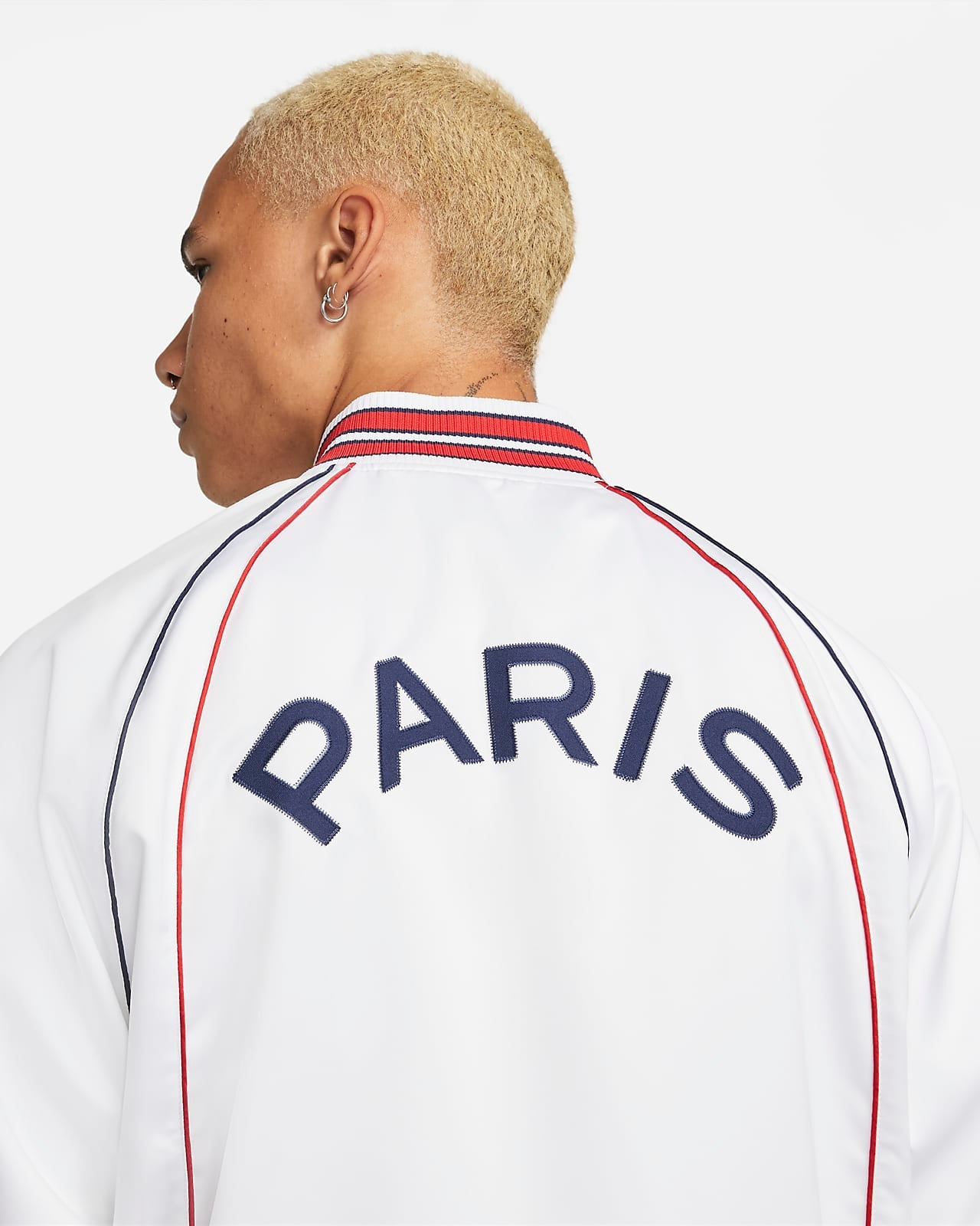 Image of Nike Paris Saint-Germain Anthem Jacket 21/22 (White/Navy)