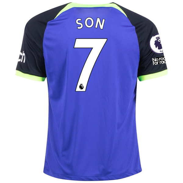 Nike Tottenham Hotspur Son Heung-Min Away Jersey w/ EPL + No Room For Racism Pat