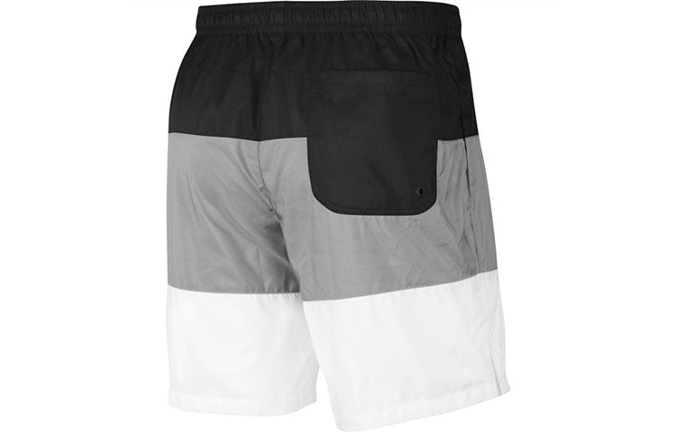 Image of Nike Sportswear City Edition Multicolor Woven Breathable Casual Shorts Black Whi