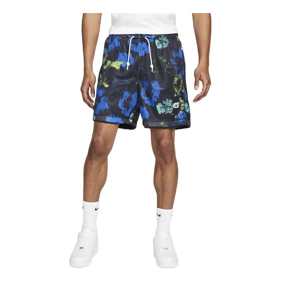 Image of Nike Drawstring Design Basketball Double Sided Straight Shorts Men's Black DH738