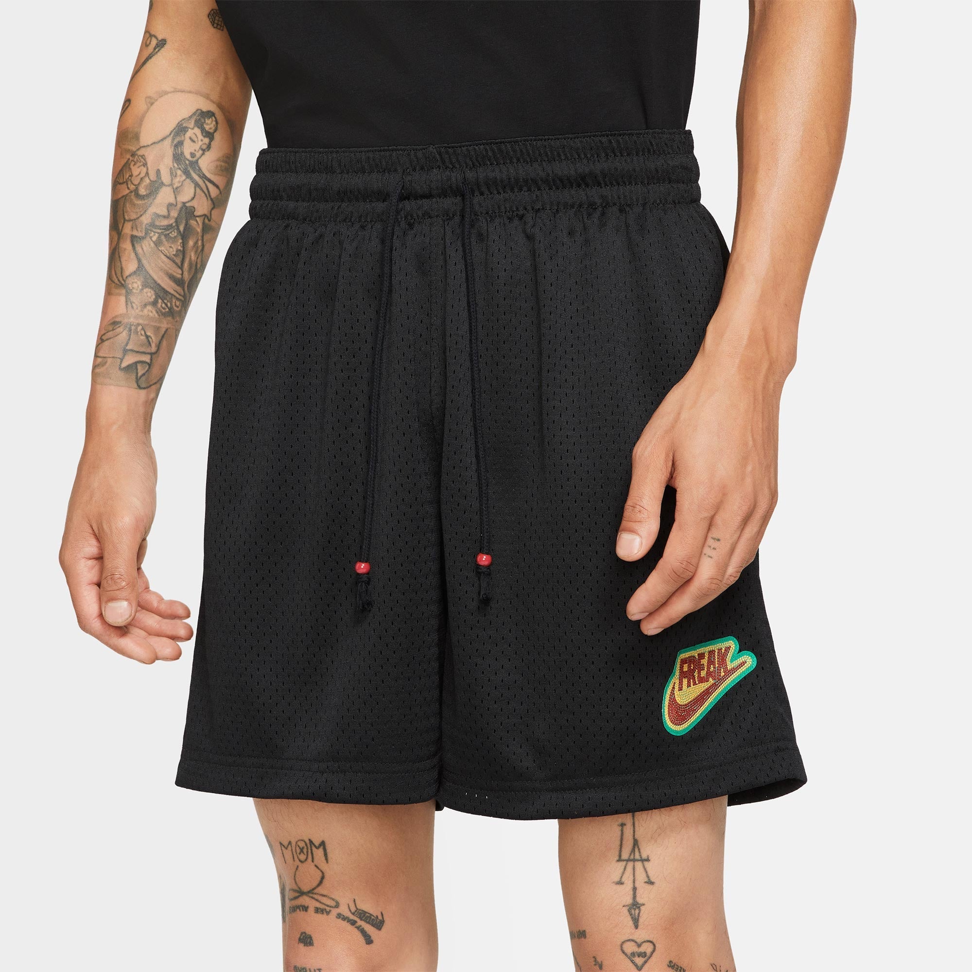 Image of Men's Nike Mesh Short Freak Casual Sports Breathable Knit Shorts Black DA5688-01