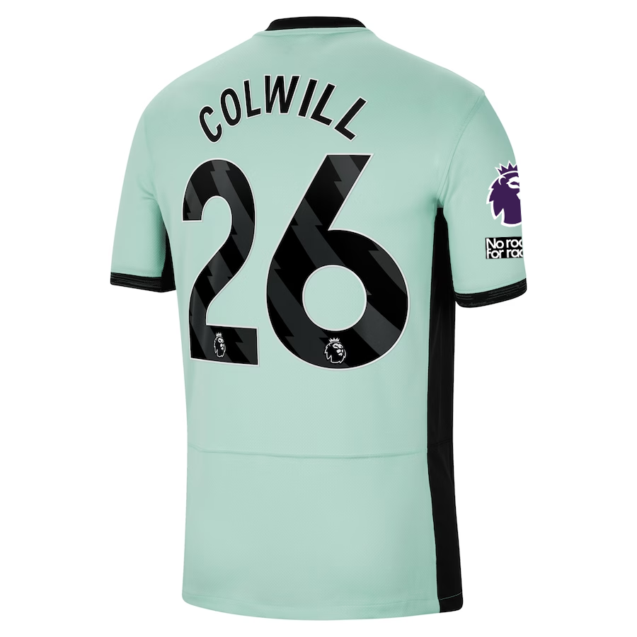 Nike Chelsea Colwill Third Jersey w/ EPL + No Room For Racism Patches 23/24 (Min