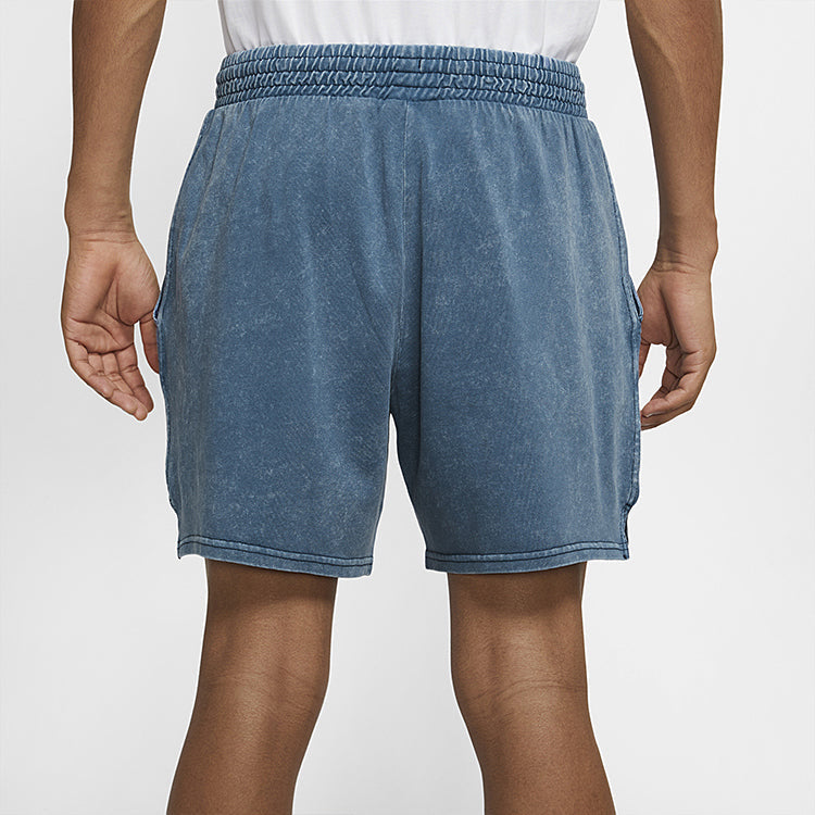 Image of Nike Sportswear Knit Washed Shorts Blue CV4356-442