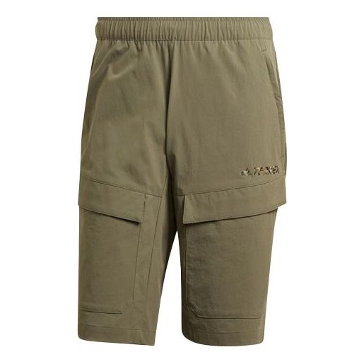 Image of adidas Travel Shorts Printing Outdoor Sports Green GR9971
