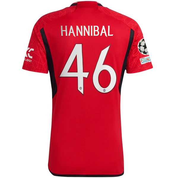 Image of adidas Manchester United Hannibal Mejbri Home Jersey 23/24 w/ Champions League P