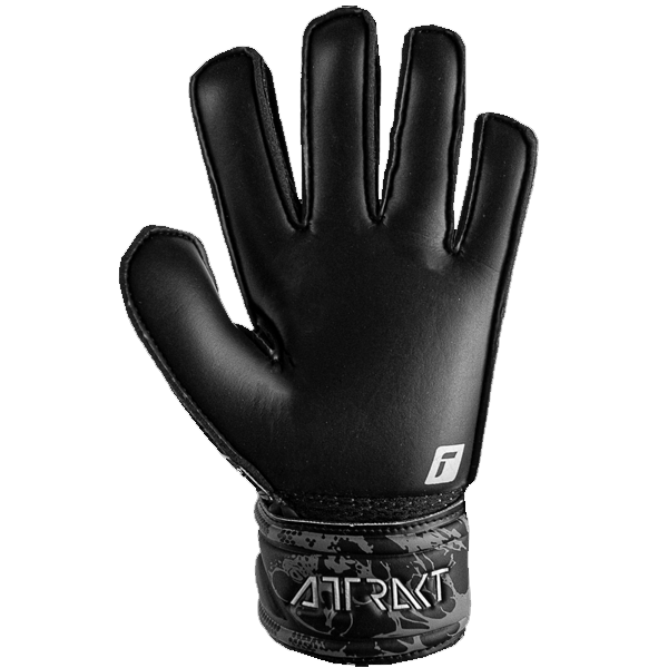 Reusch Jr. Attrakt Solid Finger Support Goalkeeper Gloves (Black)