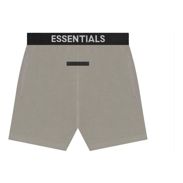 Image of Fear of God Essentials SS21 Cotton-Blend Jersey Shorts Grey Flannel FOG-SS21-654