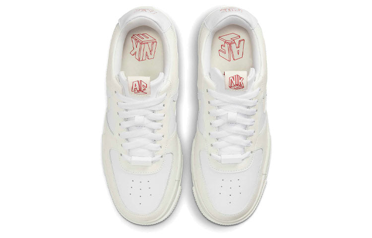 Image of (WMNS) Nike Air Force 1 Pixel 'Summit White Red Tag' CK6649-105